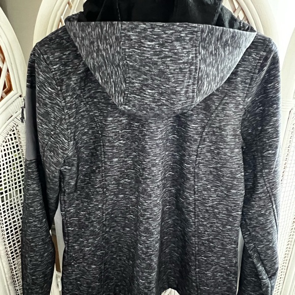 Women’s Grey/Black Free Country Medium fleece lined Jacket with Hoodie - Picture 4 of 7